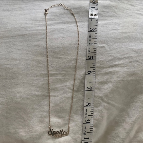 “Spoiled” Chain Y2K Nameplate Necklace - Picture 7 of 9